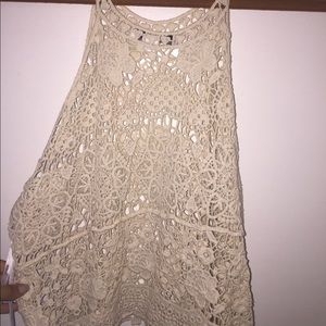 Cream Boho Top/Beach cover up!